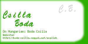 csilla boda business card